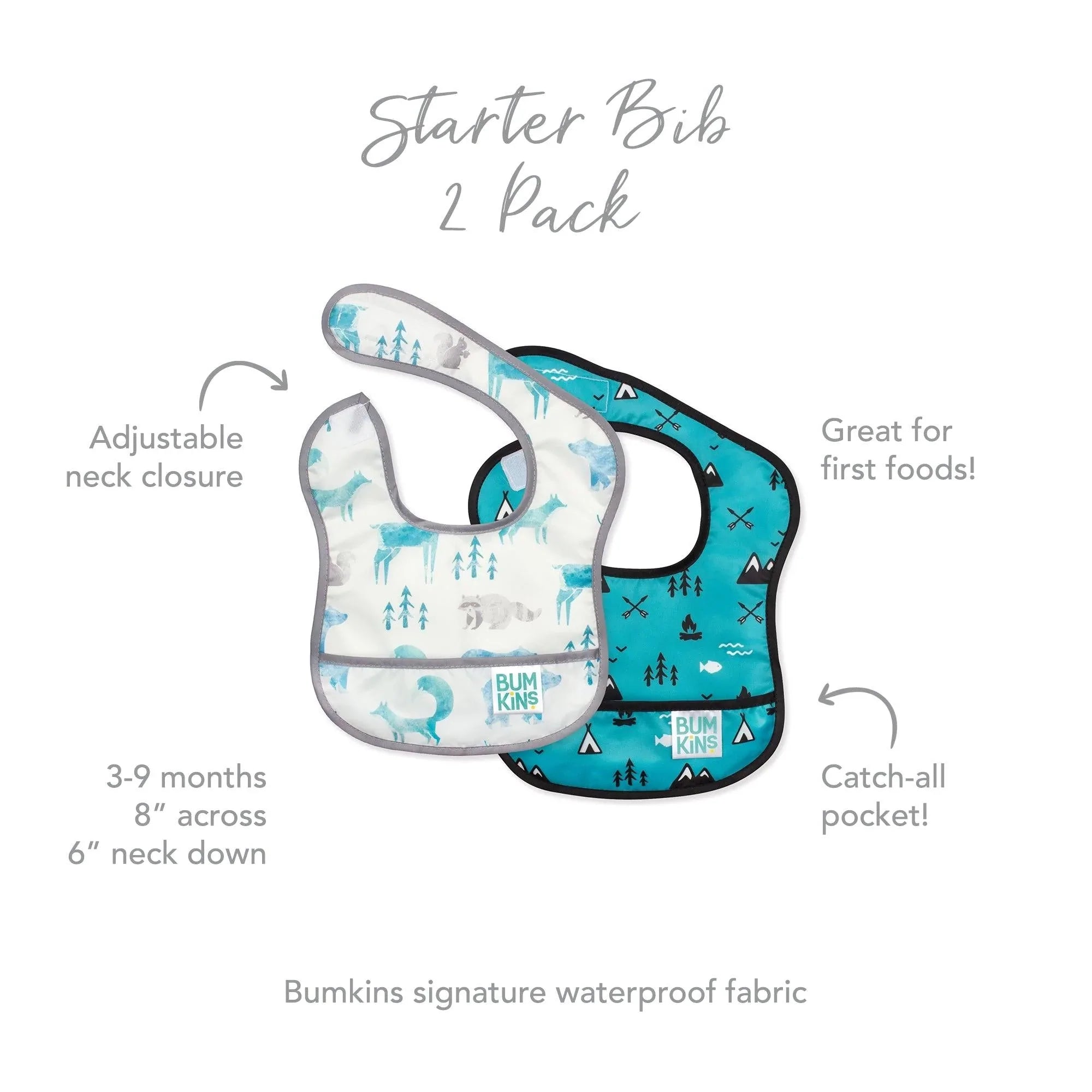 Starter Bib 2 Pack: Outdoors & Wildlife