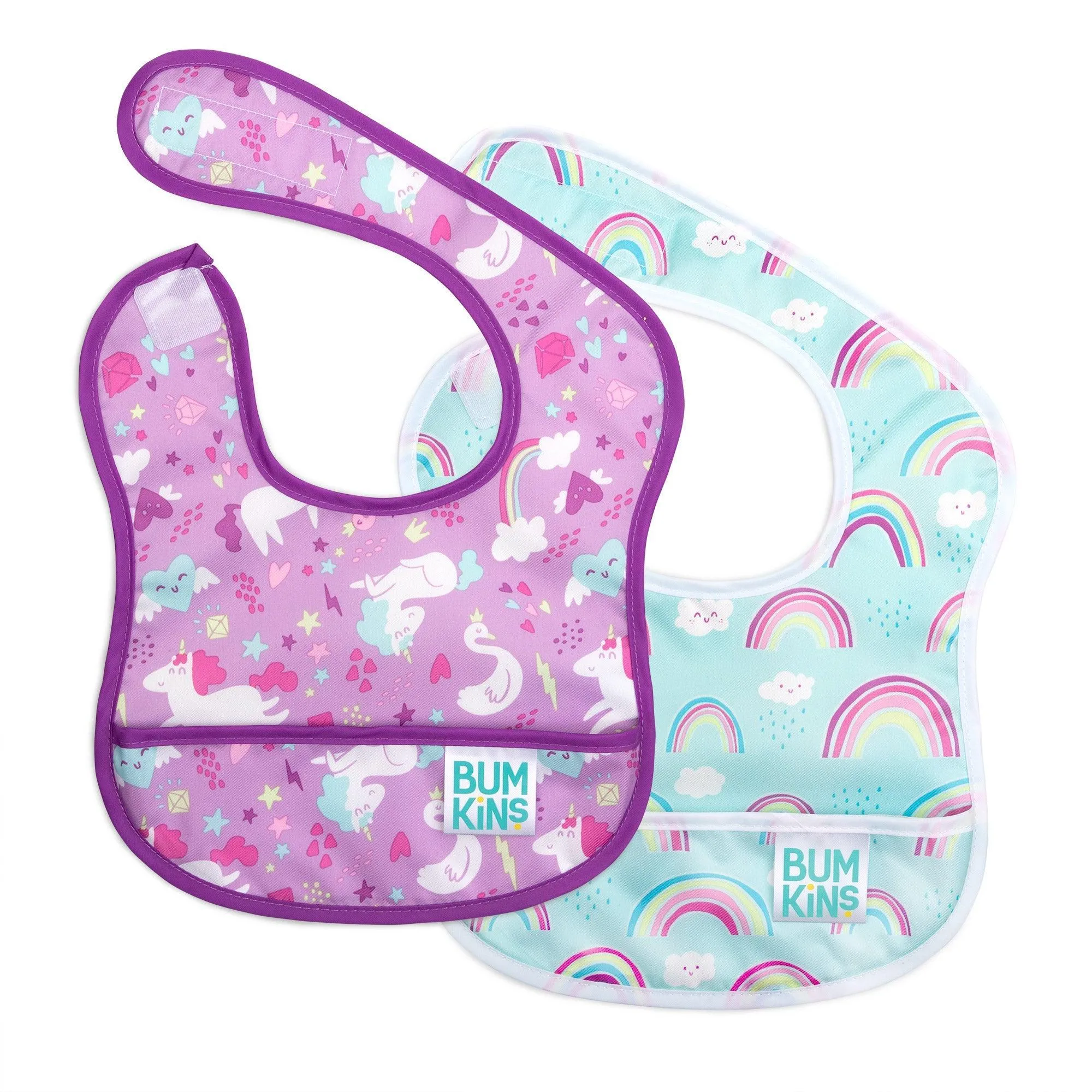 Starter Bib 2 Pack: Rainbows & Unicorns