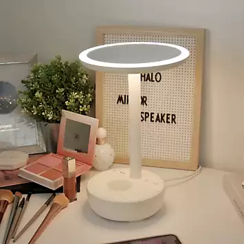 Steepletone Make Up Mirror with Bluetooth Speaker & Lights- Cream | Kaleidoscope