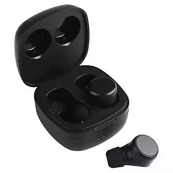 Streetz True Wireless Stay-In-Ear, Dual Earbuds, Charge Case - Black | Kaleidoscope