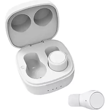 Streetz True Wireless Stay-In-Ear, Dual Earbuds, Charge Case - White | Kaleidoscope