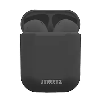 Streetz True Wireless Stereo Semi-In-Ear Earbuds With A 300Mah Charging Case - Black | Kaleidoscope