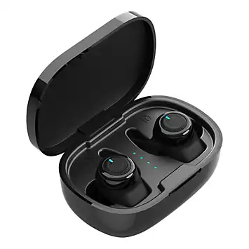 Streetz True Wireless Stereo Stay-In-Ear Sports Earbuds With Charging Case - Black | Kaleidoscope