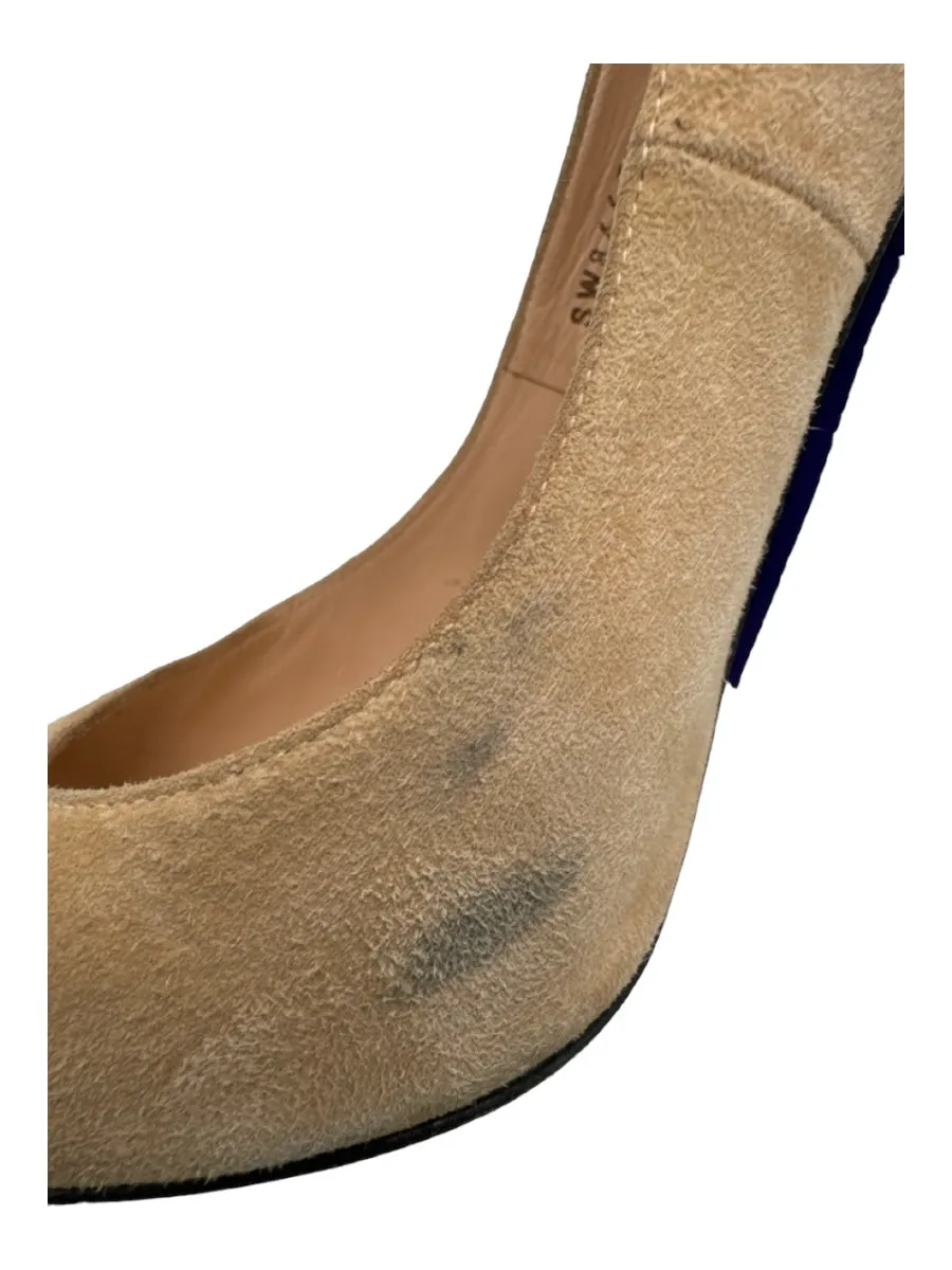 Stuart Weitzman Shoe Size 10 Beige Suede Pointed Toe Closed Front & Back Shoes