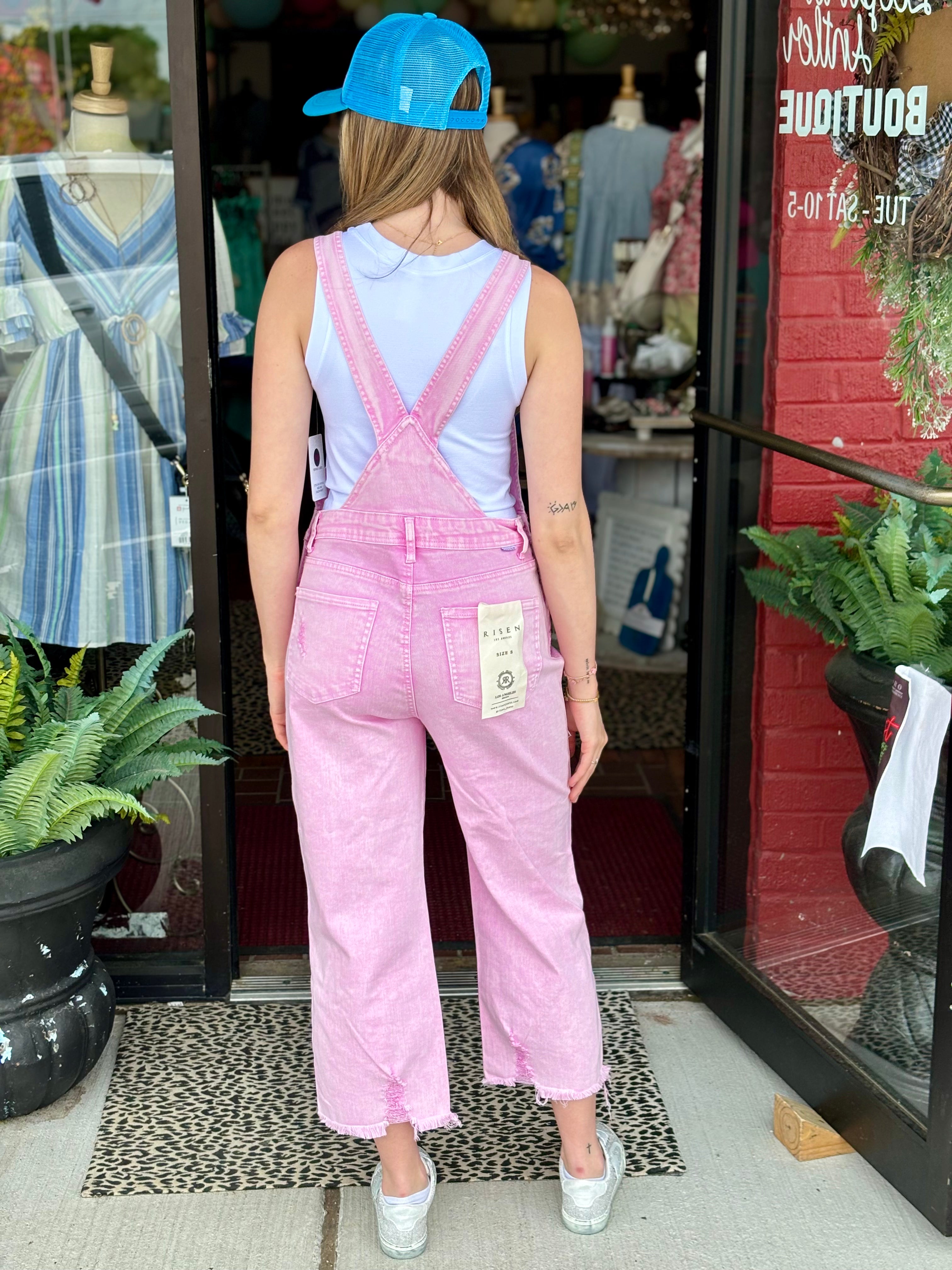 Take a Walk Acid Pink Overalls