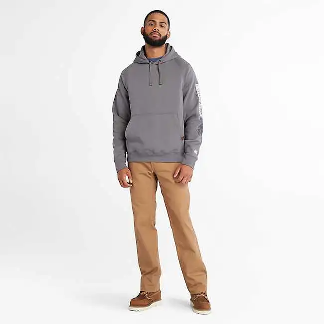 Timberland Pro Men's Hood Sport Hoddie Sweatshirt -Grey- TB0A1HVY039