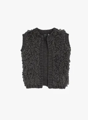 Tocoto Vintage Kids Knitted Vest in Dark Grey