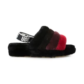 UGG Fluff Yeah Black Multi Slippers - Women's