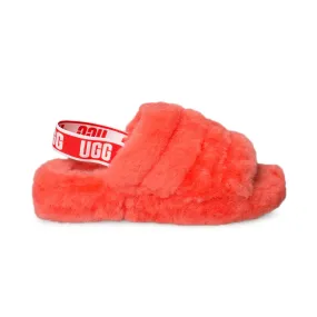 UGG Fluff Yeah Slide Red Currant Slippers - Women's