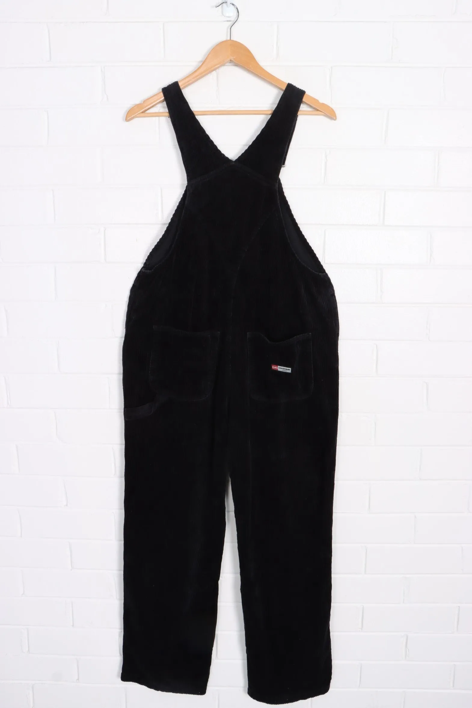 UNION BAY Black Corduroy Long Workwear Overalls (M)