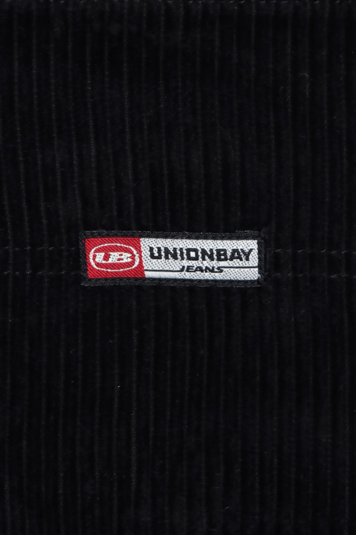 UNION BAY Black Corduroy Long Workwear Overalls (M)