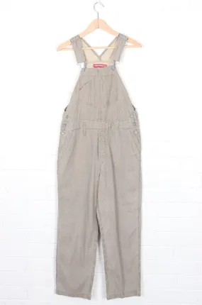 UNION BAY Khaki Pinstripe Multi Pocket Long Workwear Overalls (S)