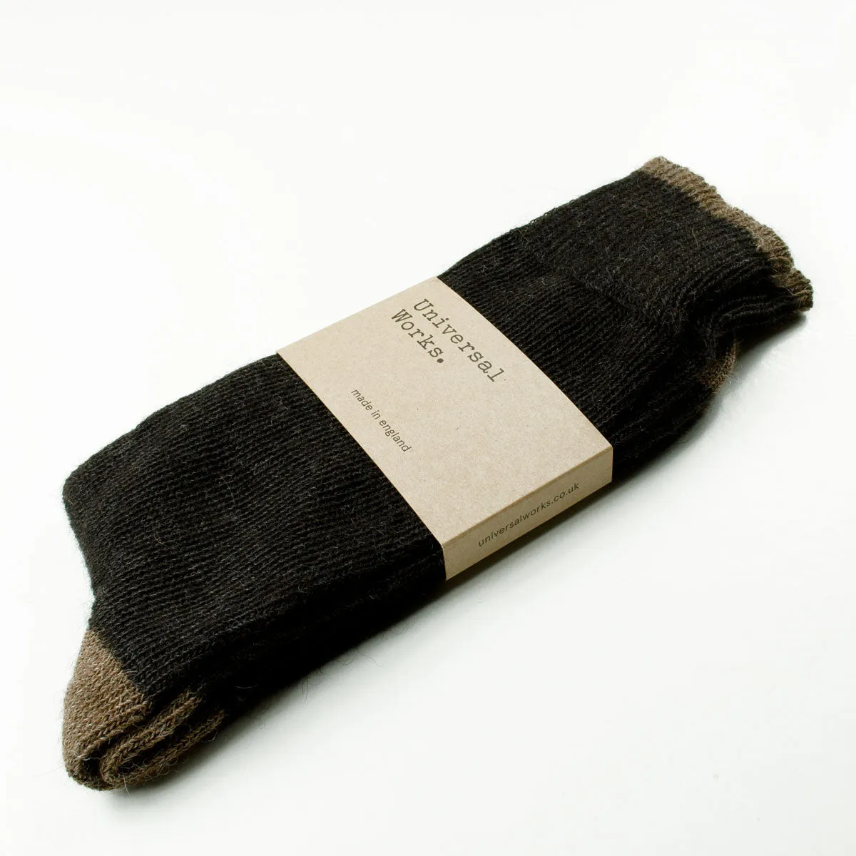 Universal Works - Alpaca Socks - Charcoal