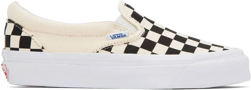 Vans Off-White & Black OG Classic Slip-On LX Sneakers