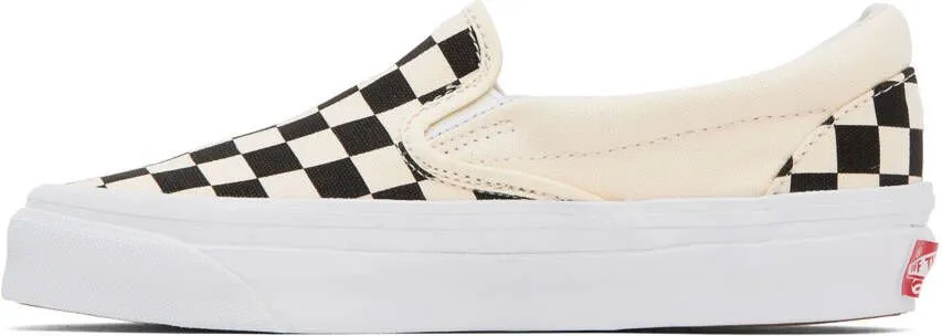 Vans Off-White & Black OG Classic Slip-On LX Sneakers