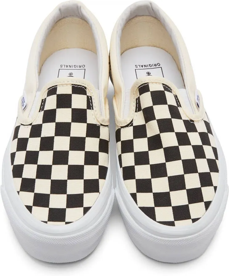 Vans Off-White & Black OG Classic Slip-On LX Sneakers