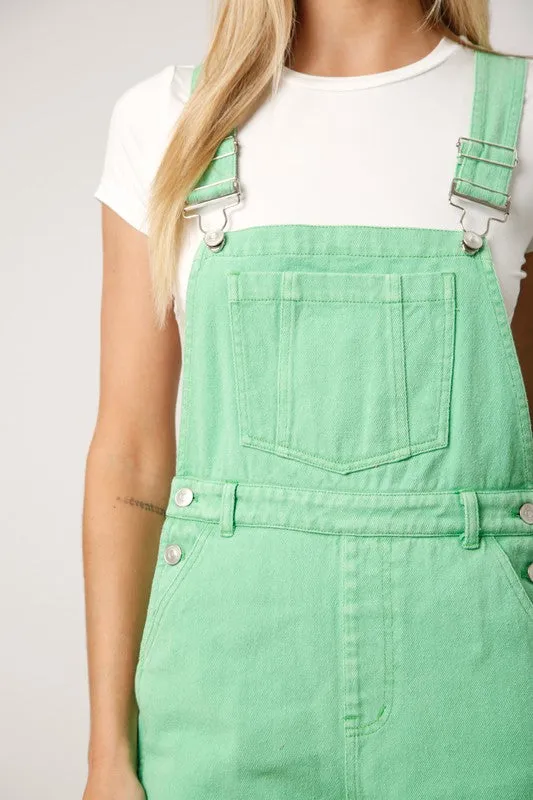 Washed Denim Overalls