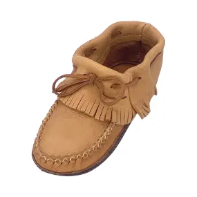 Women's Fringed Moose Hide Earthing Moccasins