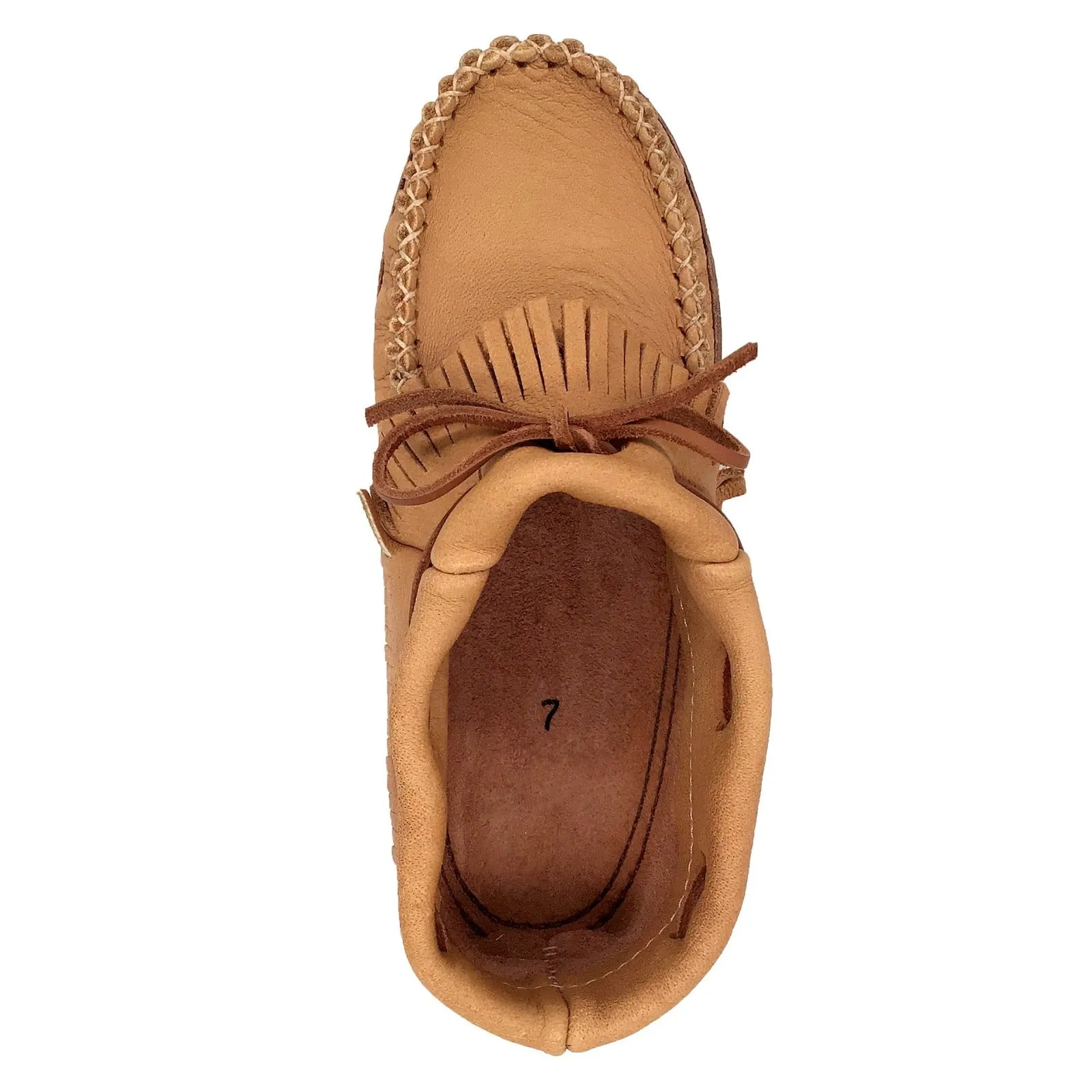 Women's Fringed Moose Hide Earthing Moccasins