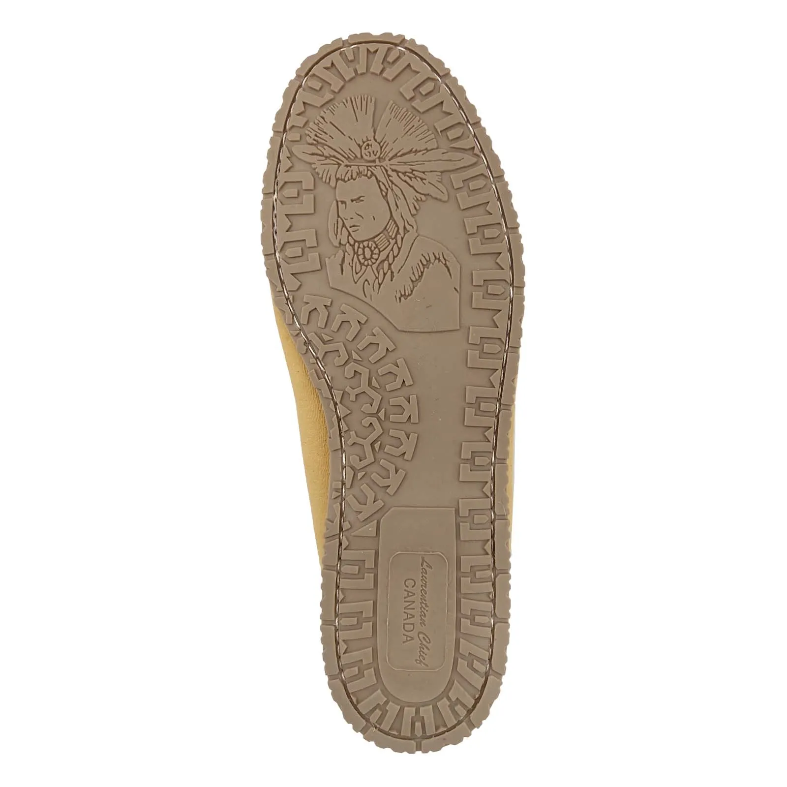 Women's Rubber Sole Beaded Moccasin Shoes