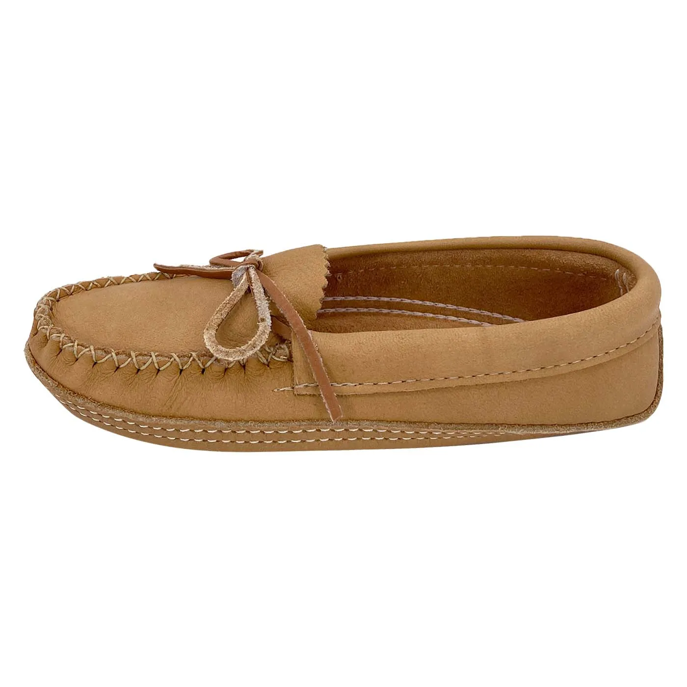 Women's Soft Sole Moose Hide Leather Moccasin Slippers