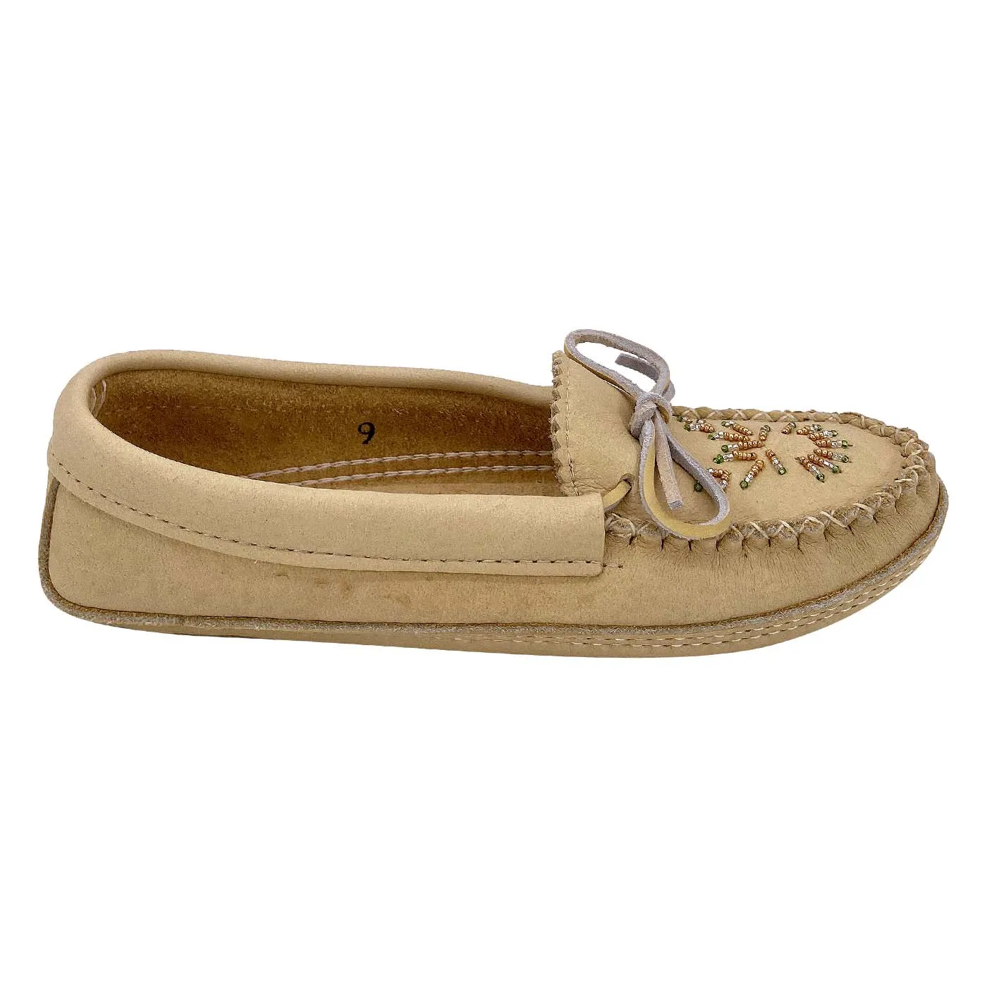 Women's Soft Sole Moose Hide Leather Moccasins