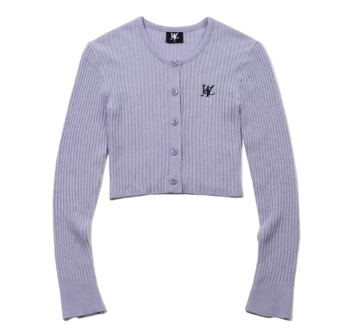 WOOALONG  |Street Style Plain Logo Cardigans