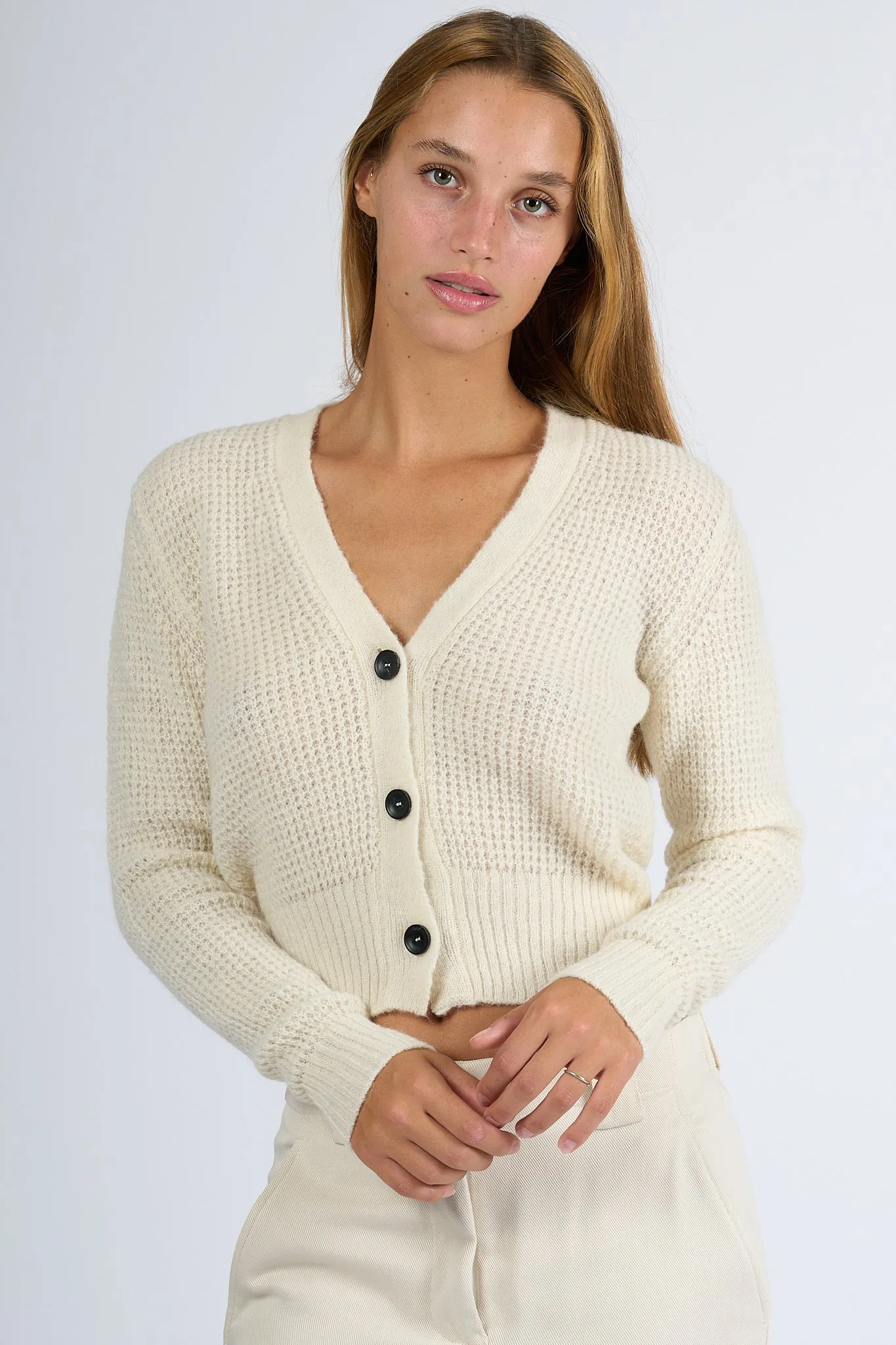 Zanone Cardigan Slim Fit Latte Donna