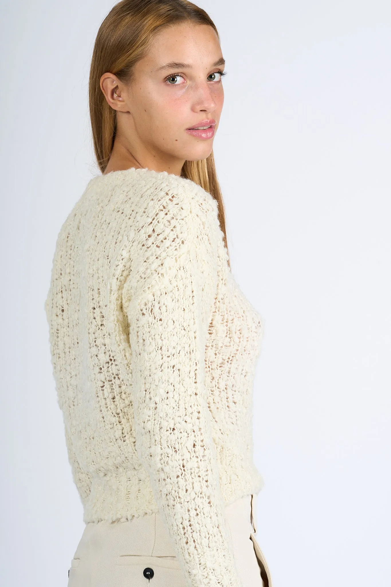 Zanone Maglia Boucle' Latte Donna