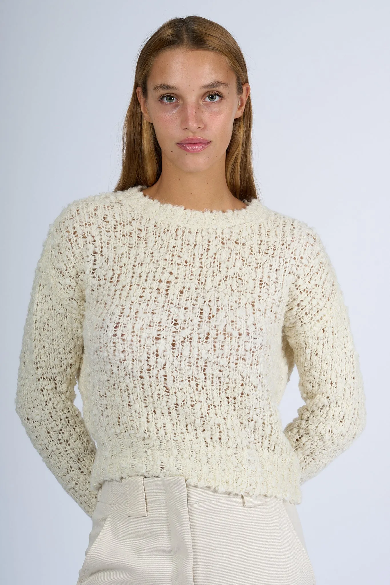 Zanone Maglia Boucle' Latte Donna