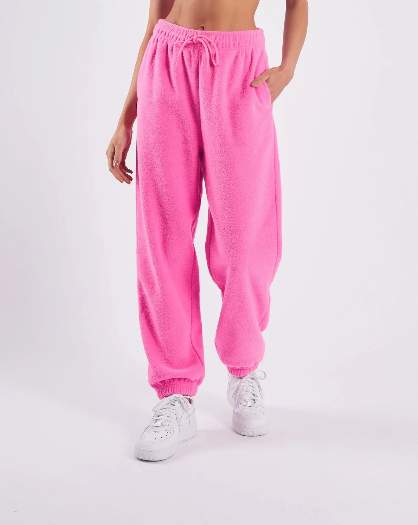 Zarina Towelling Pants Candy Pink