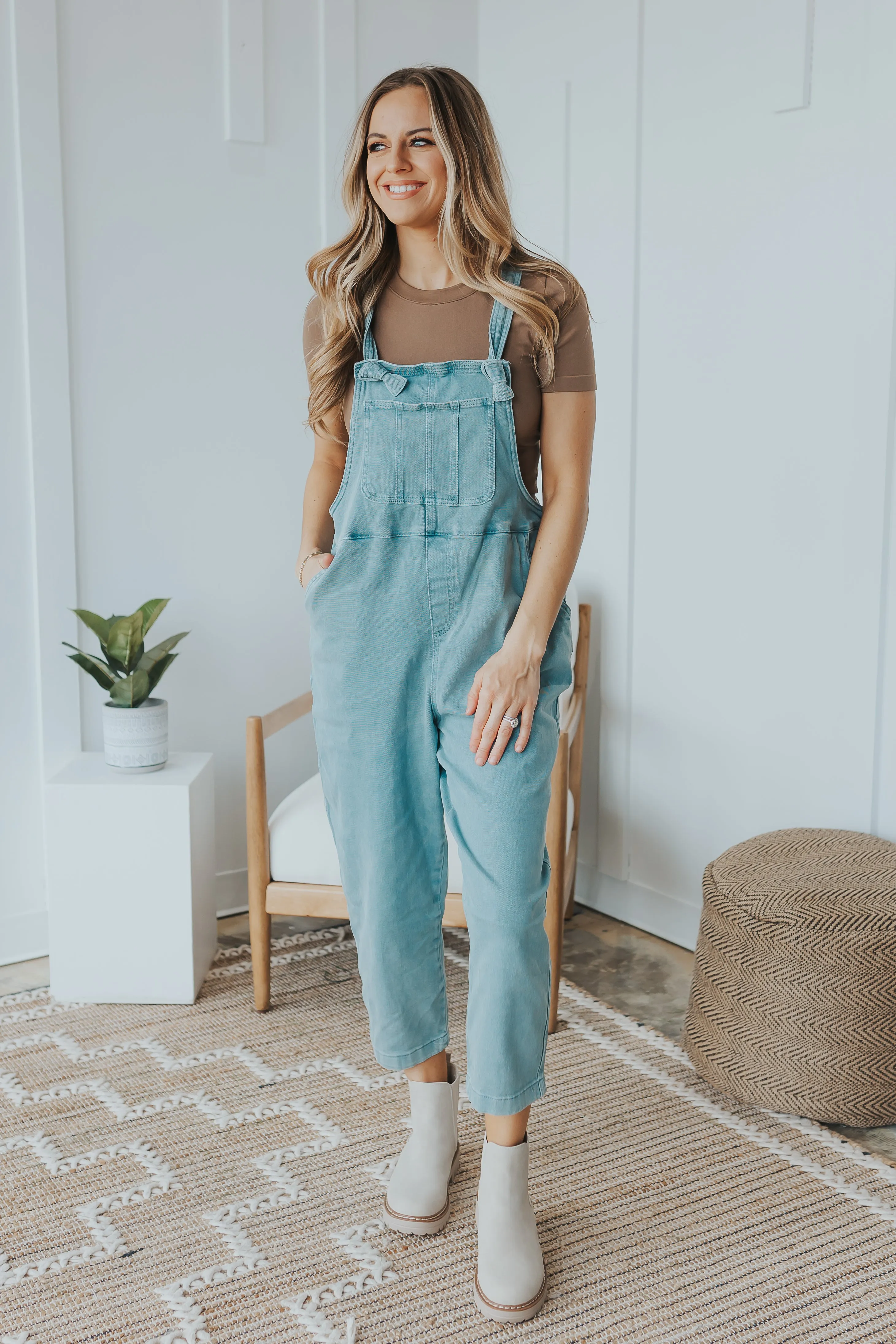 Zenana Knot Strap Overalls - 4 Colors