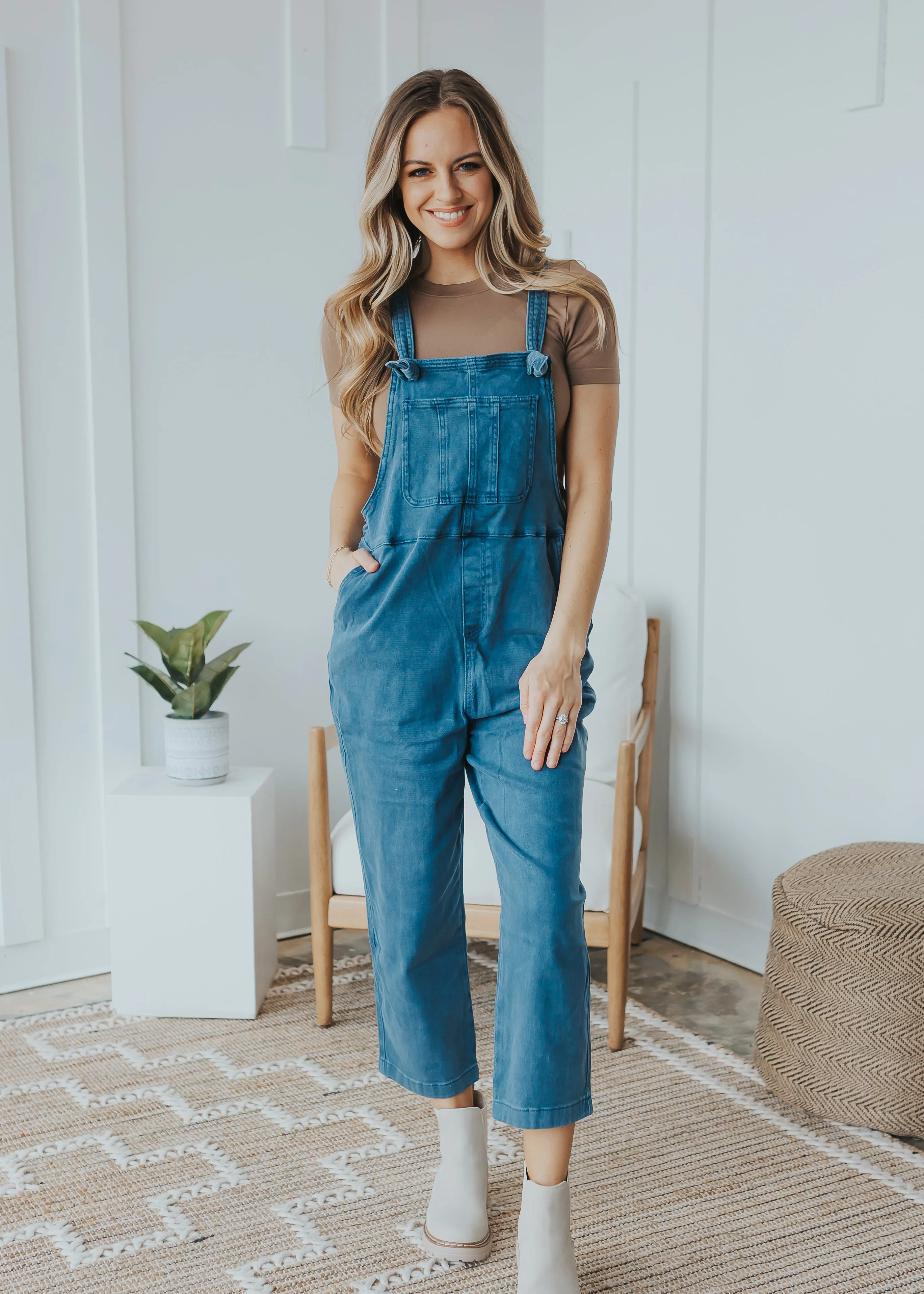 Zenana Knot Strap Overalls - 4 Colors