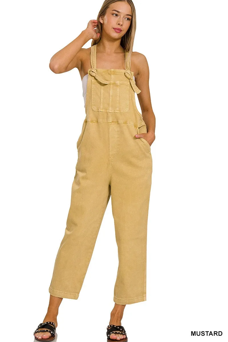 Zenana Knot Strap Overalls - 4 Colors